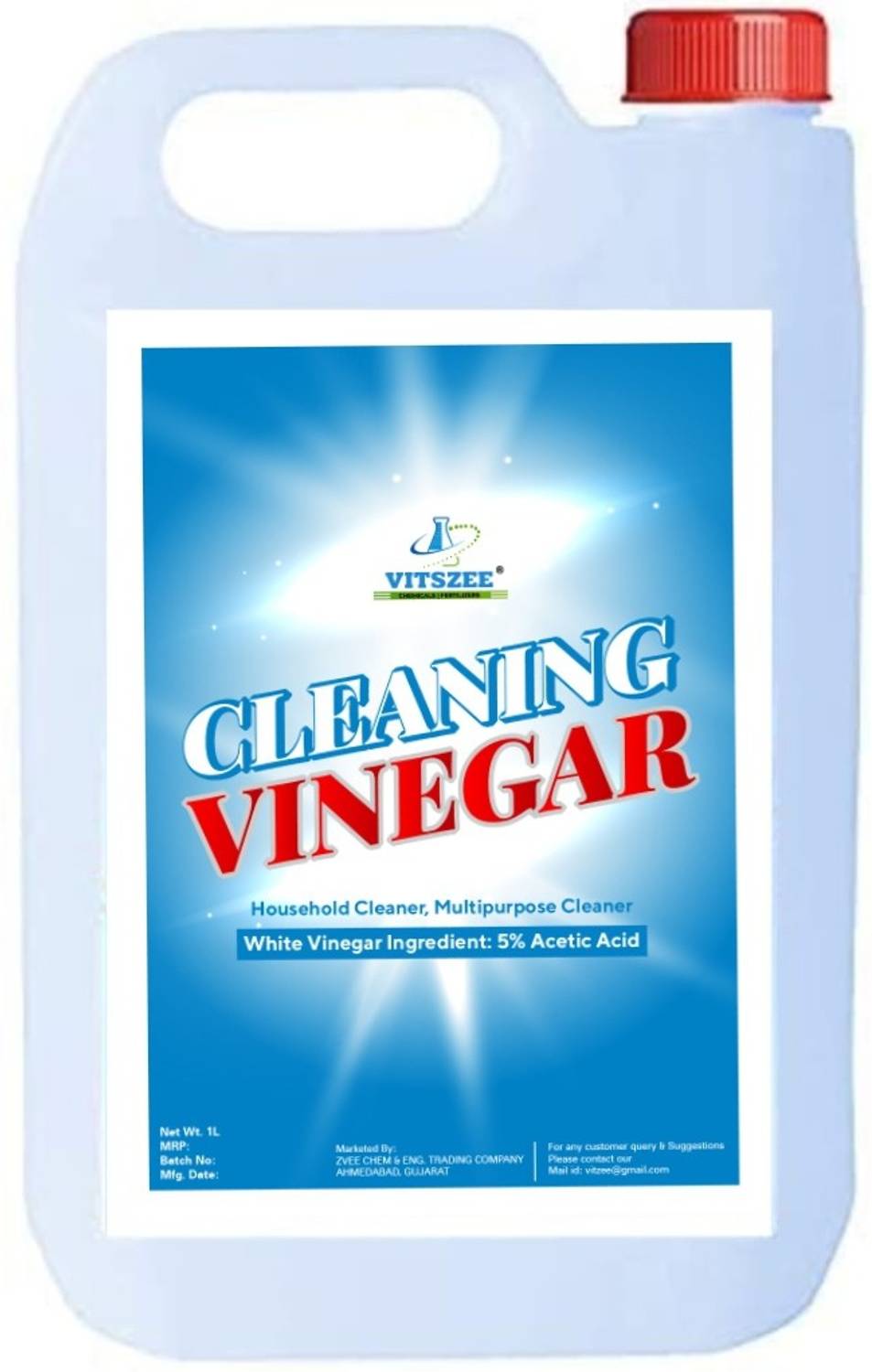 VITSZEE White Vinegar for Household Surface Cleaning Glass,Stainl...mo