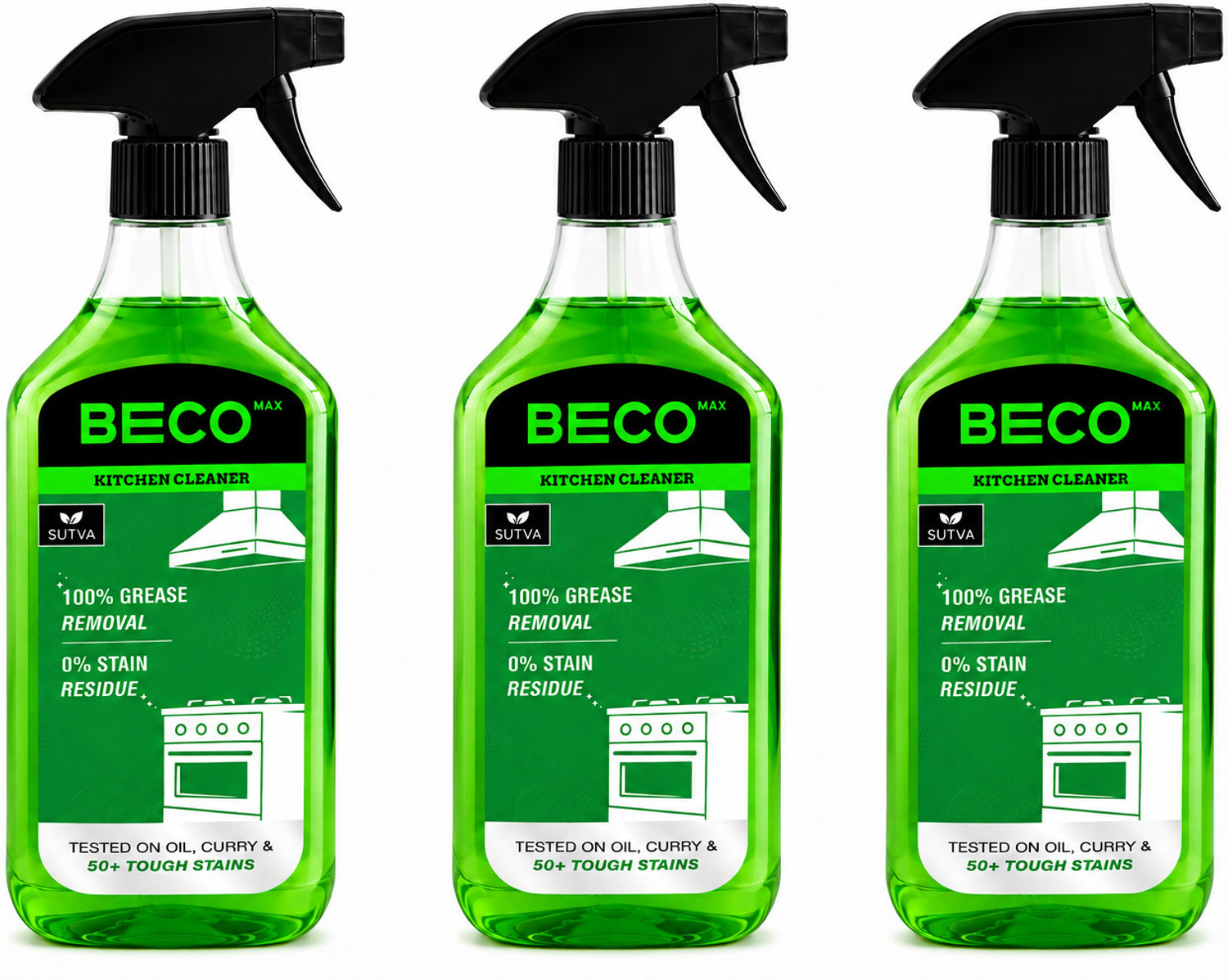 Image of SUTVA Kitchen Cleaner Spray | Gas Stove, Tiles, Oil Stains, Countertops, Sink Cleaner Kitchen Cleaner