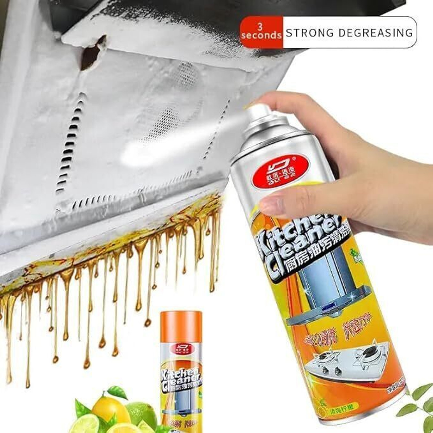 Image of PAXONIC Kitchen Cleaning Foam Spray, Effectively Remove Oil & Stain & Greasy Surface Kitchen Cleaner