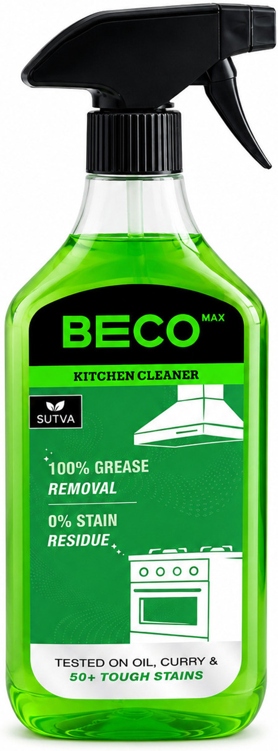 Image of SUTVA Kitchen Cleaner Spray | Gas Stove, Tiles, Oil Stains, Countertops, Sink Cleaner Kitchen Cleaner