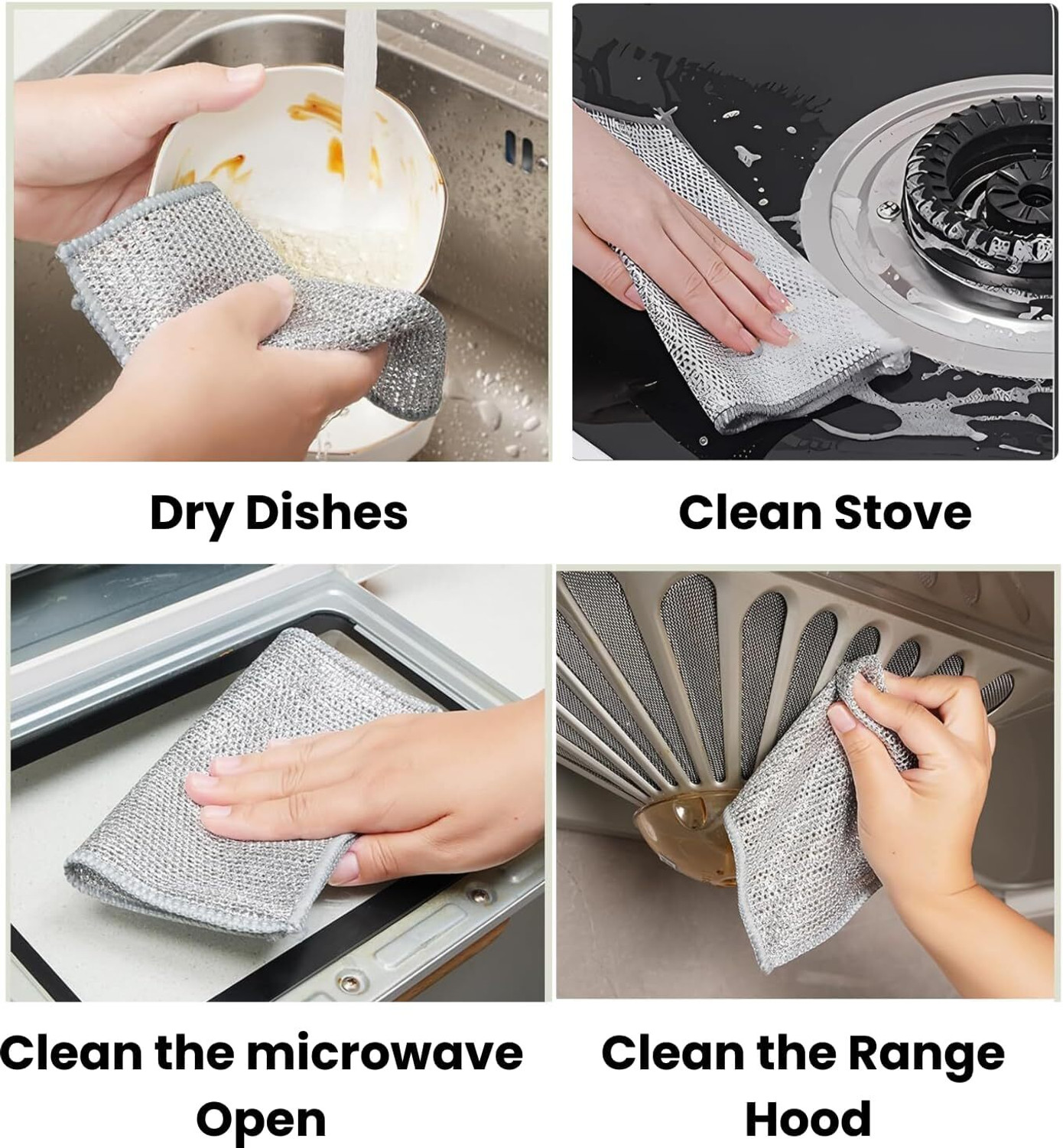 Image of Kapture 24 Reusable Cleaning Cloth Stainless Steel Scrub