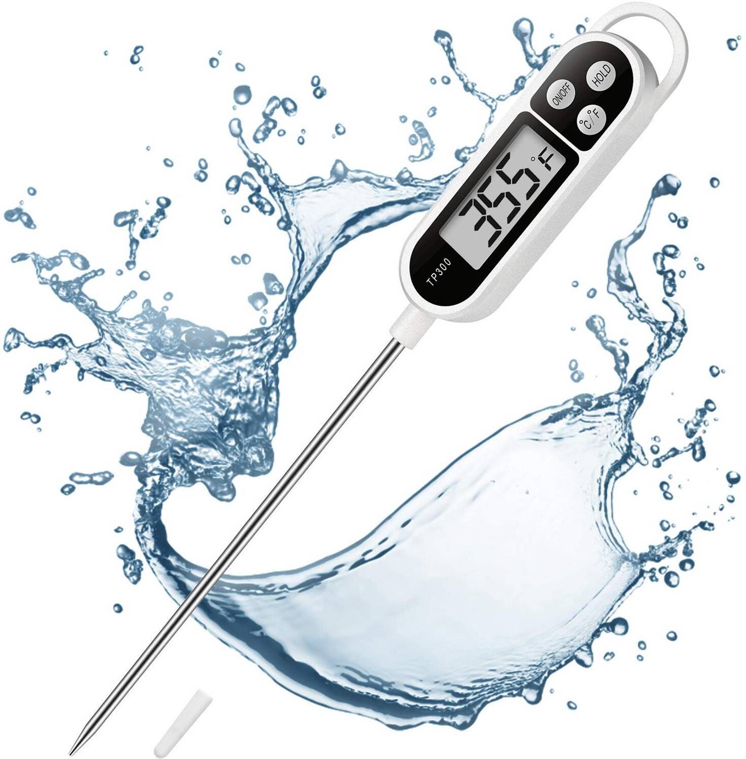 AKIKOAOKI Digital LCD Cooking Food Meat Probe Kitchen BQB Thermometer Thermometer with Fork Kitchen Thermometer — Smart Kitchen Gadgets