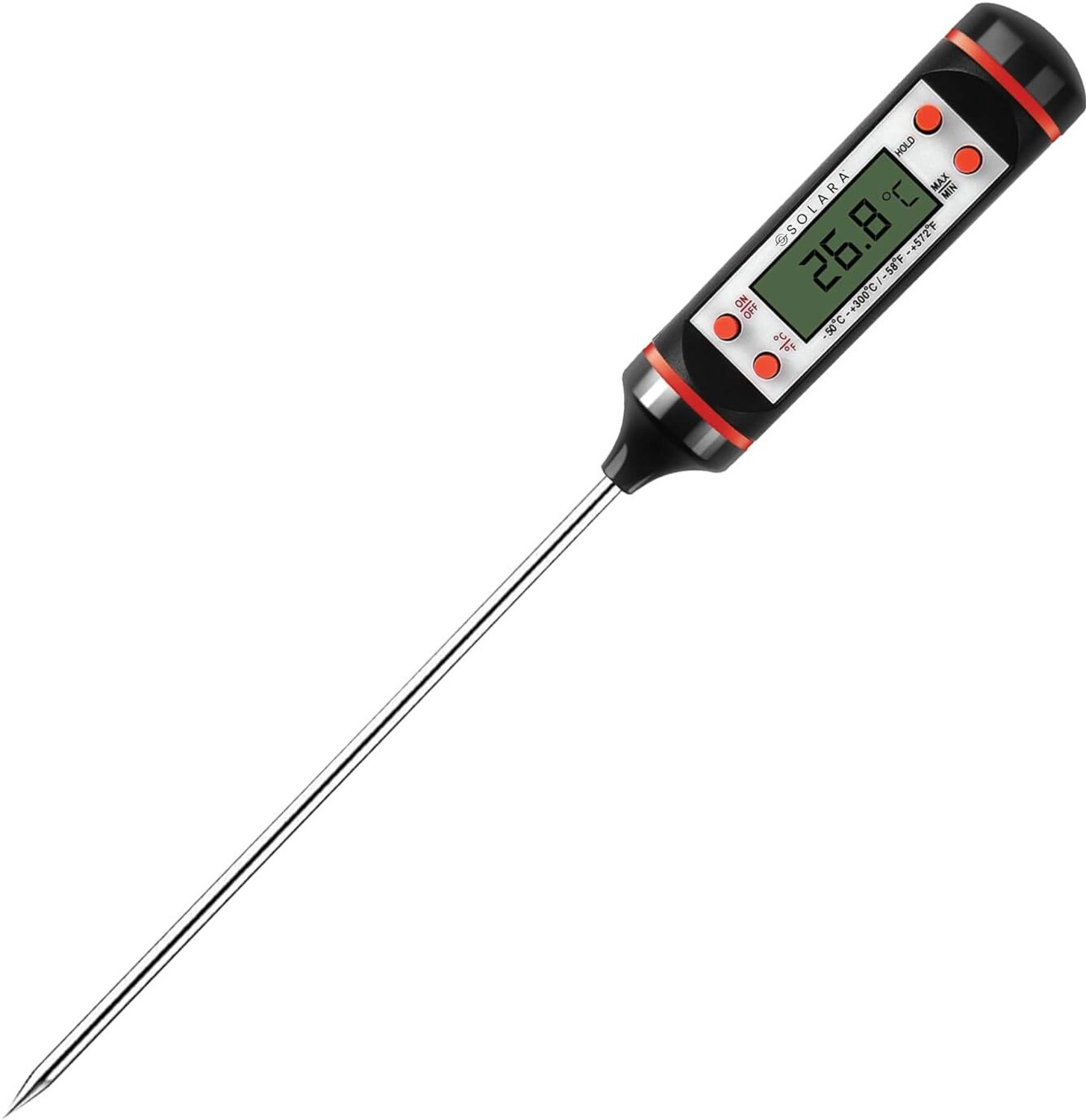 Image of ORANCLE CARE Digital LCD Cooking Food Thermometer, Kitchen thermometer For Cooking Milk, BBQ and Oil Thermometer Temperature Test Pen, Instant Read, Auto Turnoff Thermometer