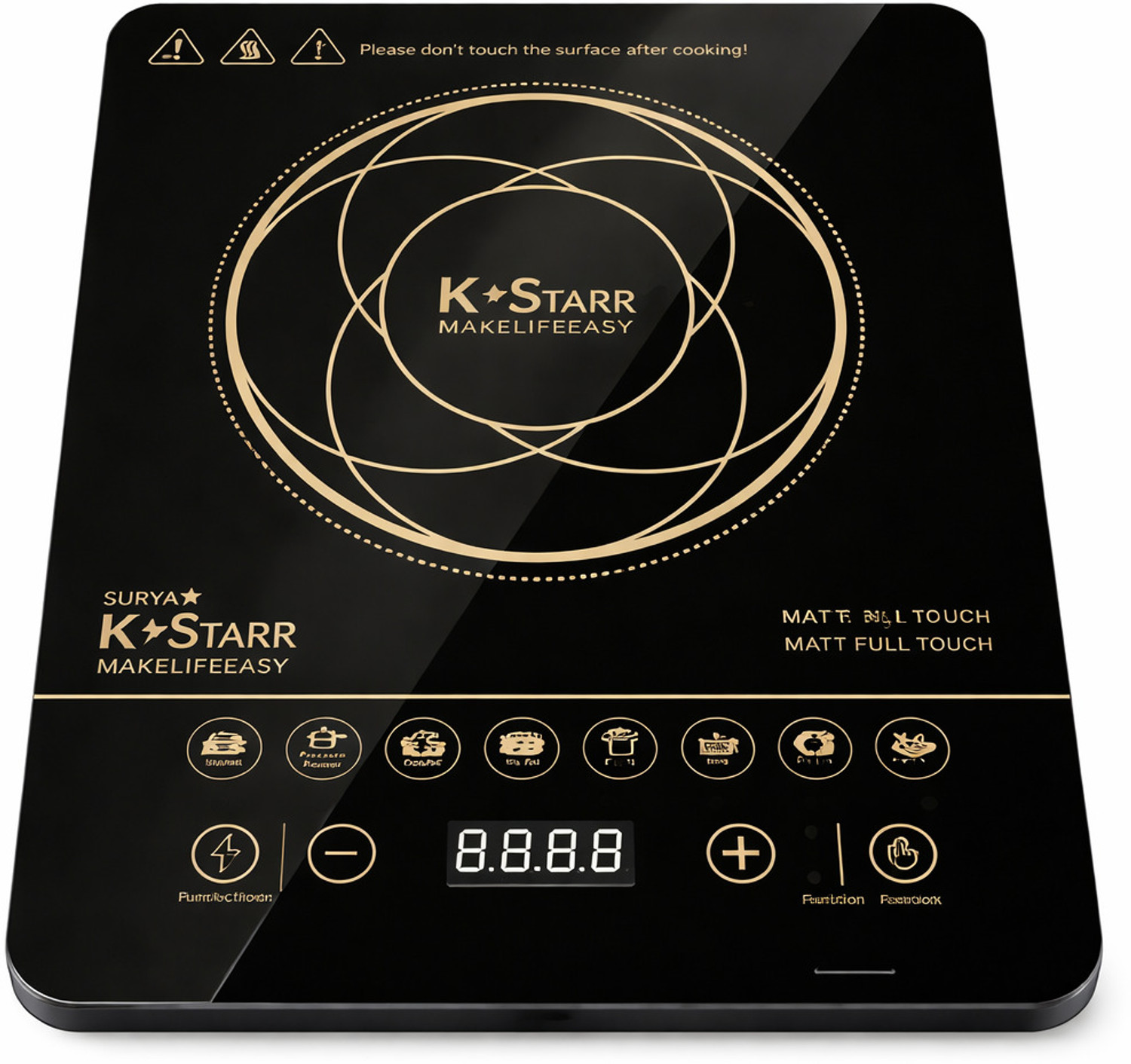 Image of K Starr 2000 W Induction Cooktop Touch Panel