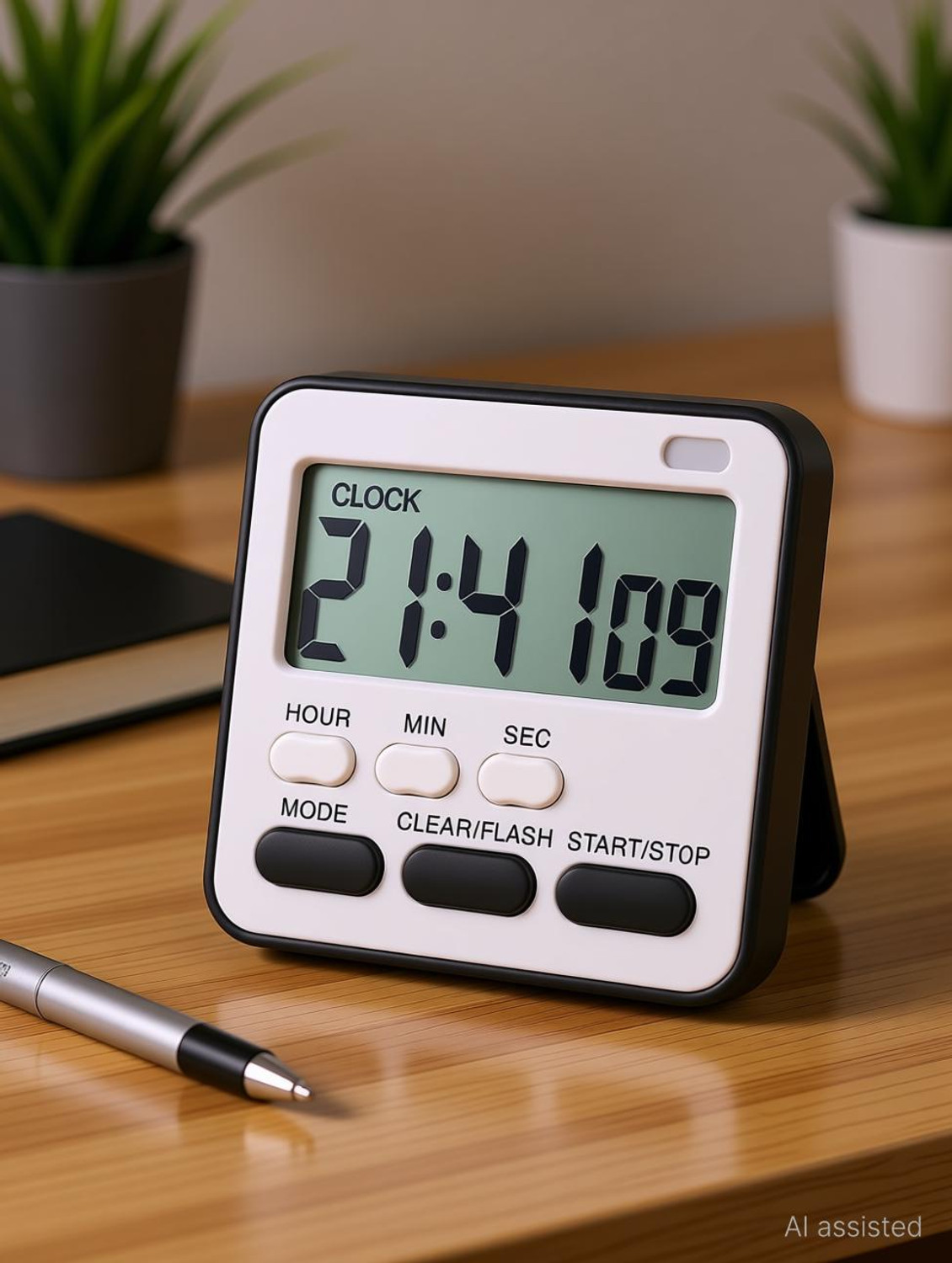 Image of HurryShoppy Kitchen Timer Clock Digital Table With Alarm Stopwatch Countdown for Study Table Digital Kitchen Timer