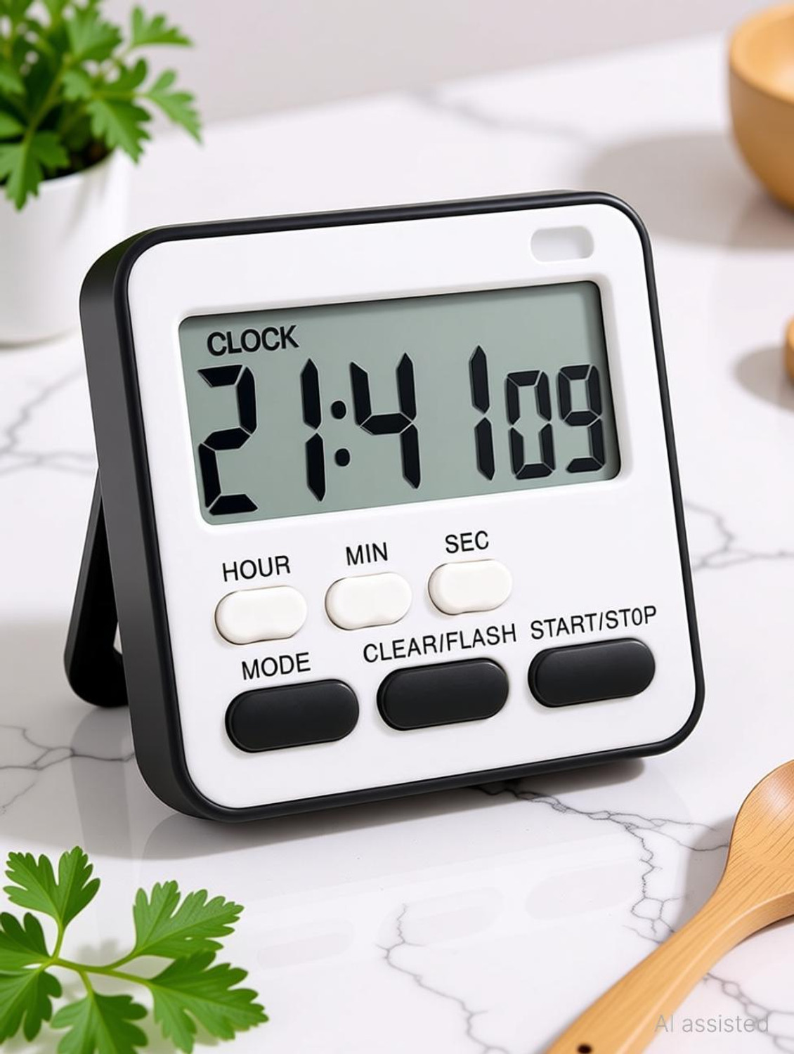 Image of HurryShoppy Kitchen Timer Clock Digital Table With Alarm Stopwatch Countdown for Study Table Digital Kitchen Timer