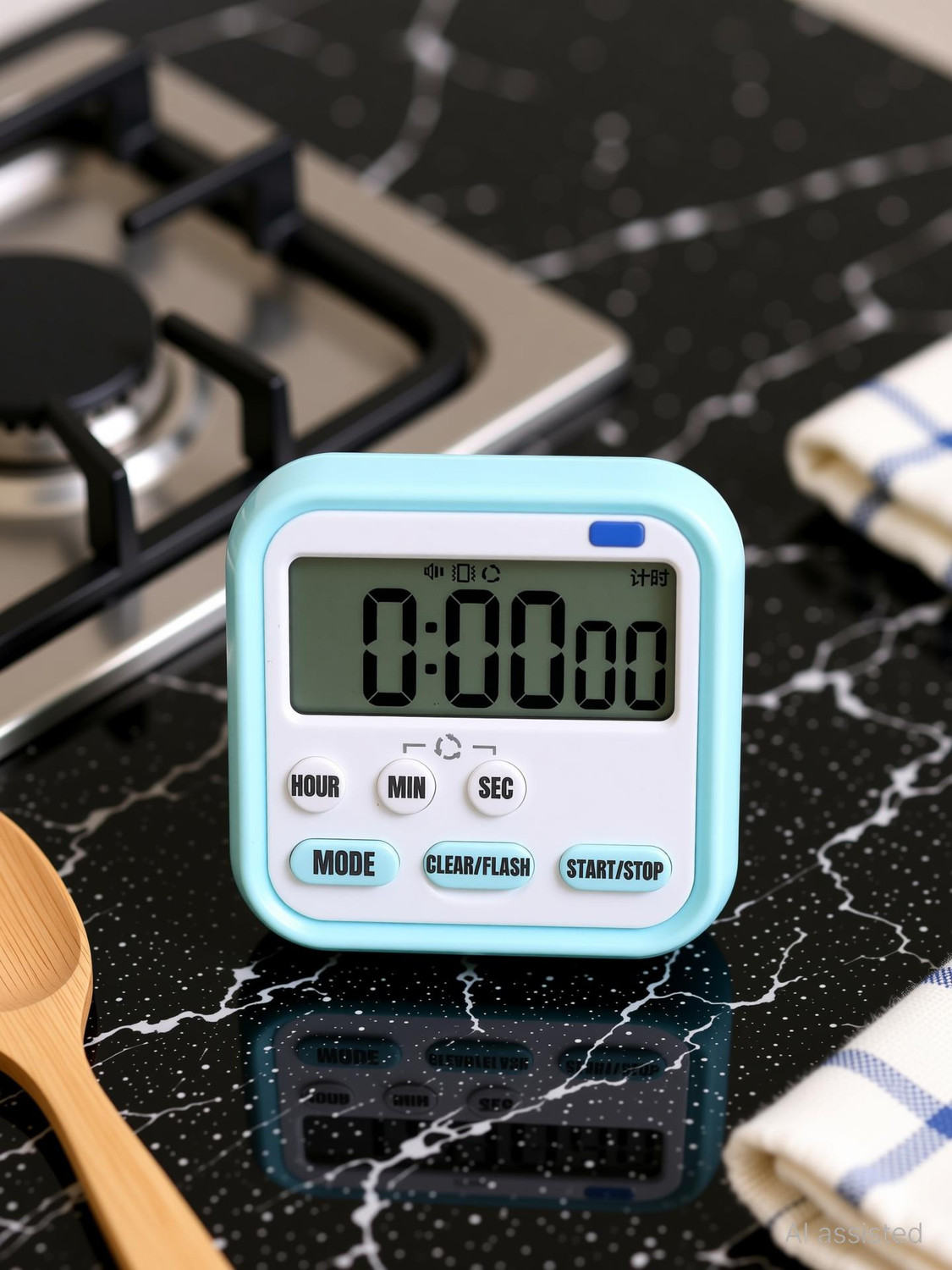 Image of Kankuwar Magnetic Timer Alarm Clock with Large LCD Display and Loud Alarm Digital Kitchen Timer