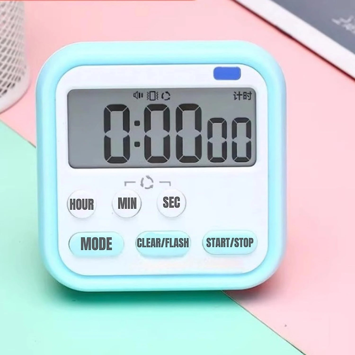 Image of Kankuwar Magnetic Timer Alarm Clock with Large LCD Display and Loud Alarm Digital Kitchen Timer