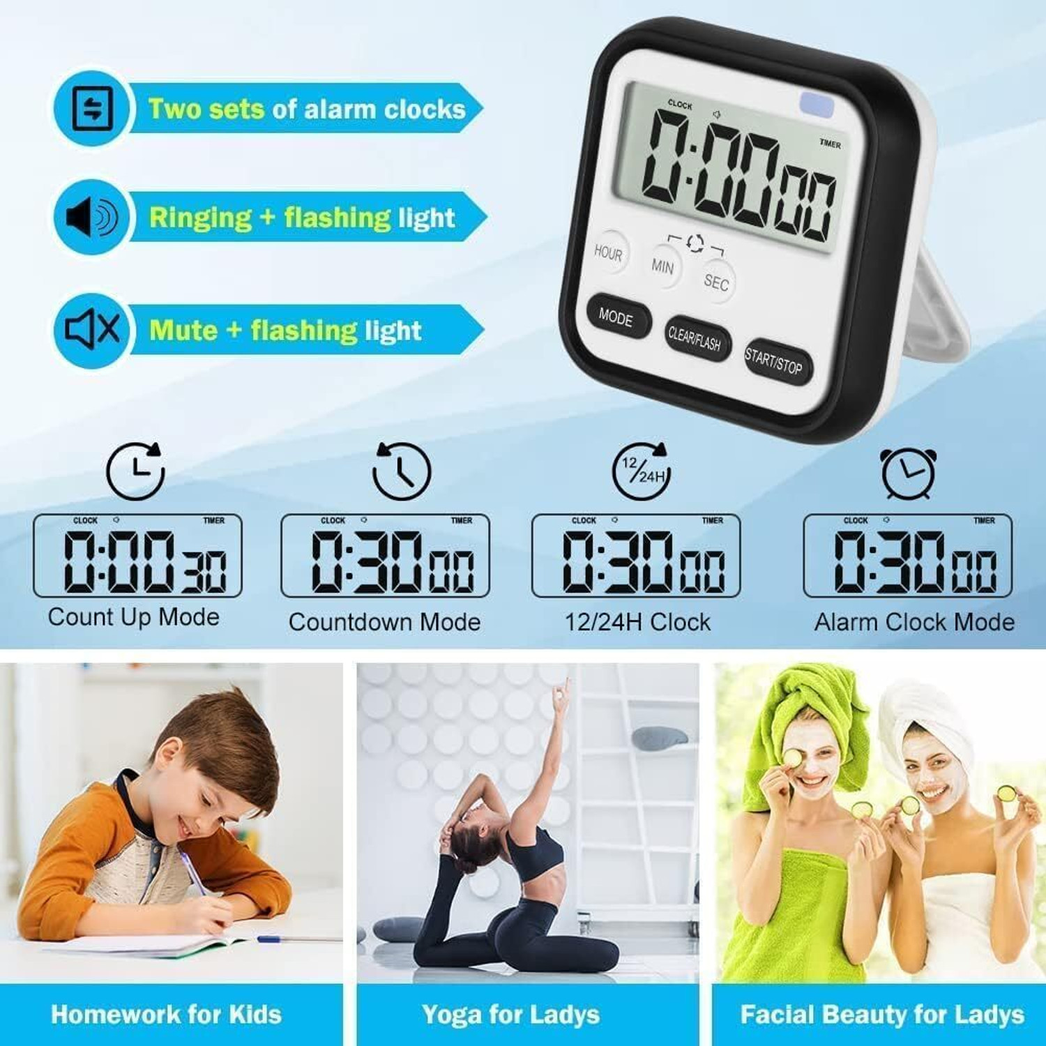 Image of TATSAM Digital Black Clock