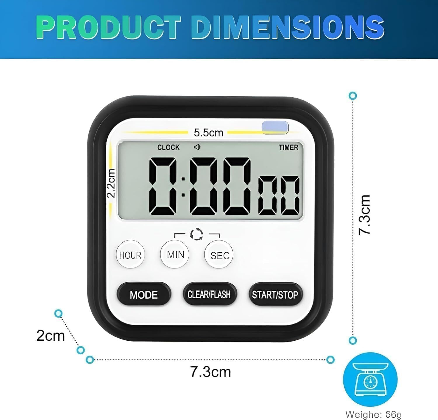 Image of circisun Digital Black Clock
