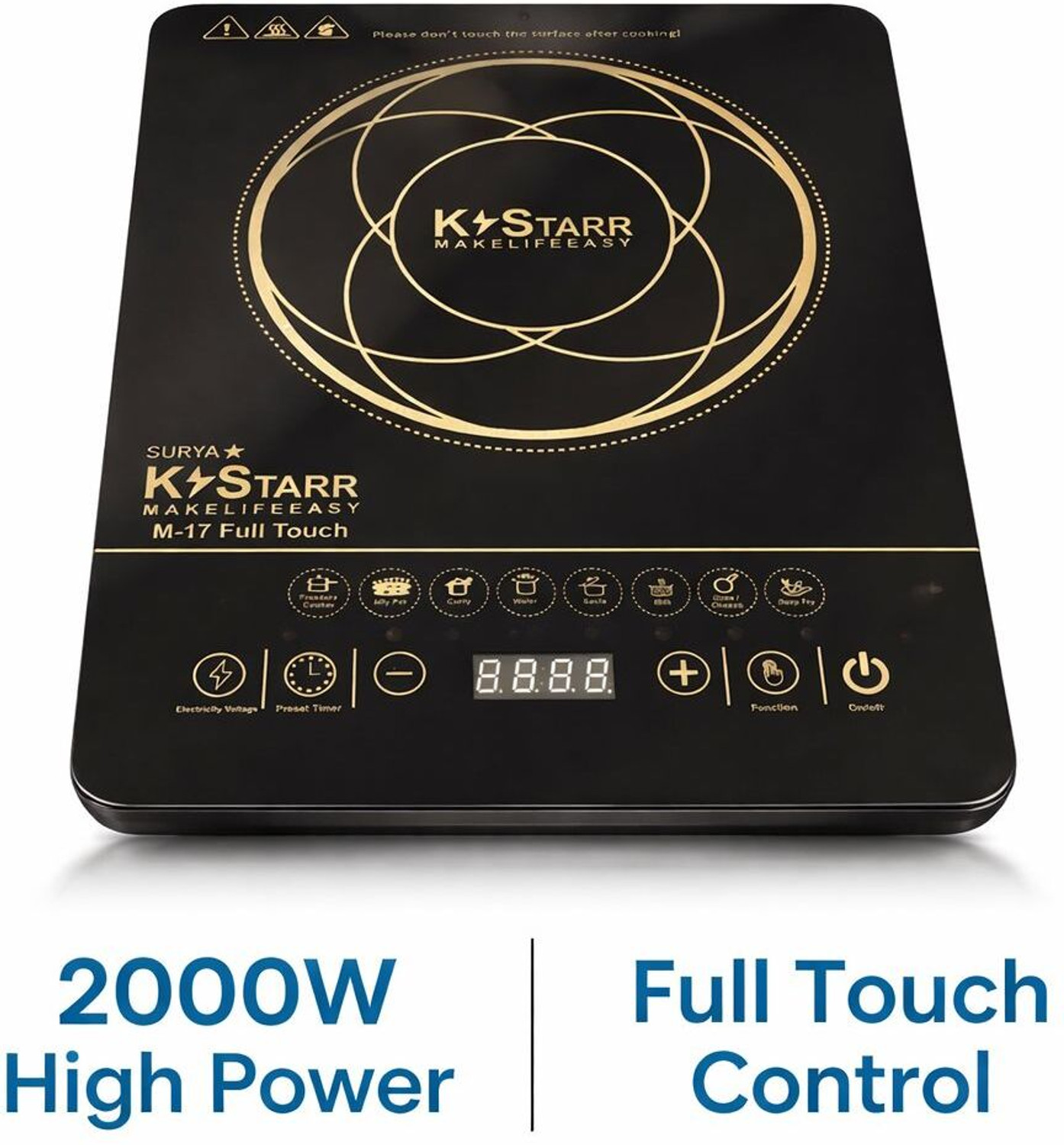Image of K Starr 2000 W Induction Cooktop Touch Panel
