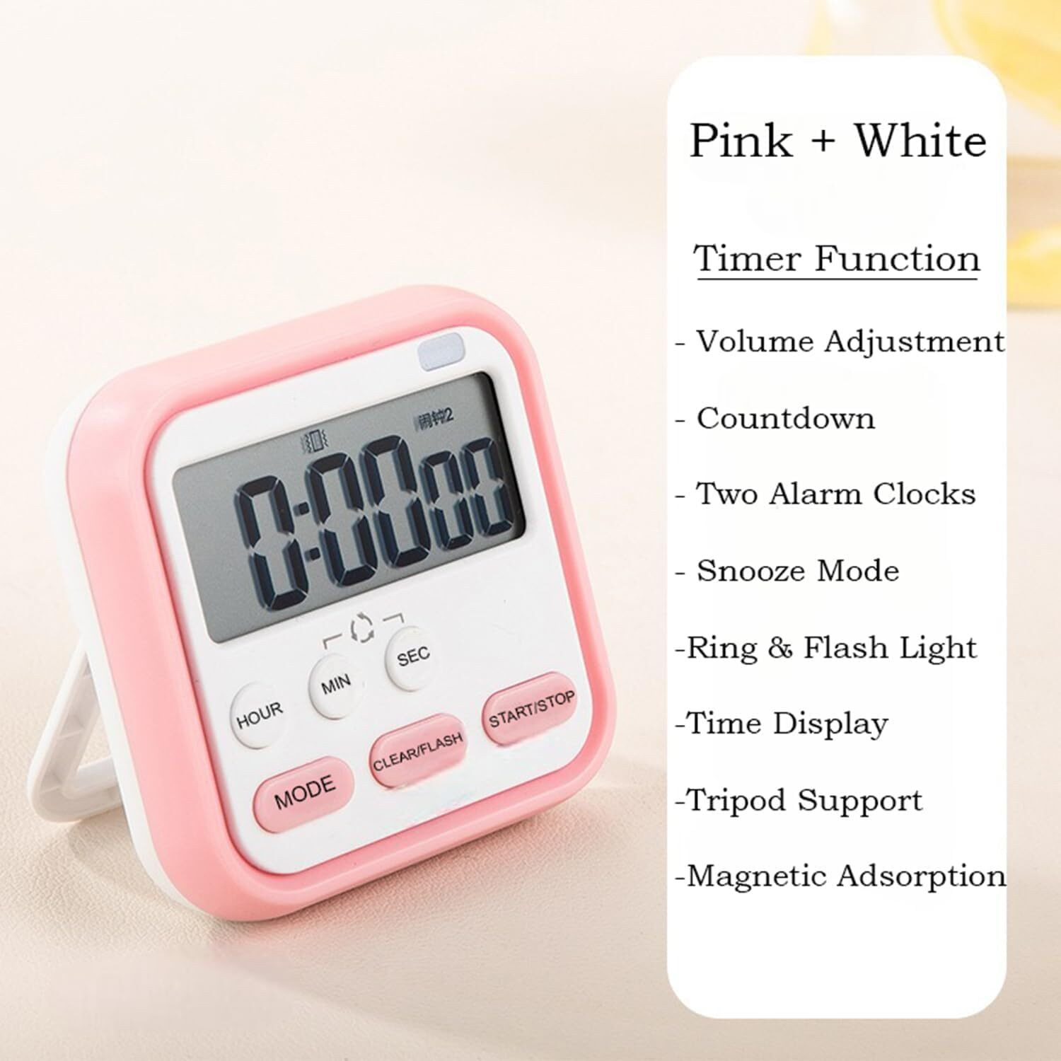 Image of TATSAM Digital Pink Clock