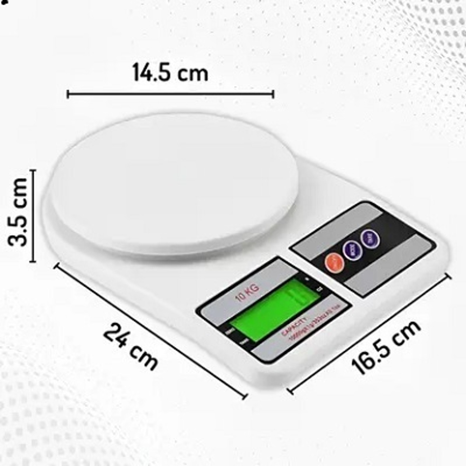 Image of Flipkart SmartBuy Digital Kitchen Weighing Scale,LCD Display, Food Weight Machine (White) Weighing Scale