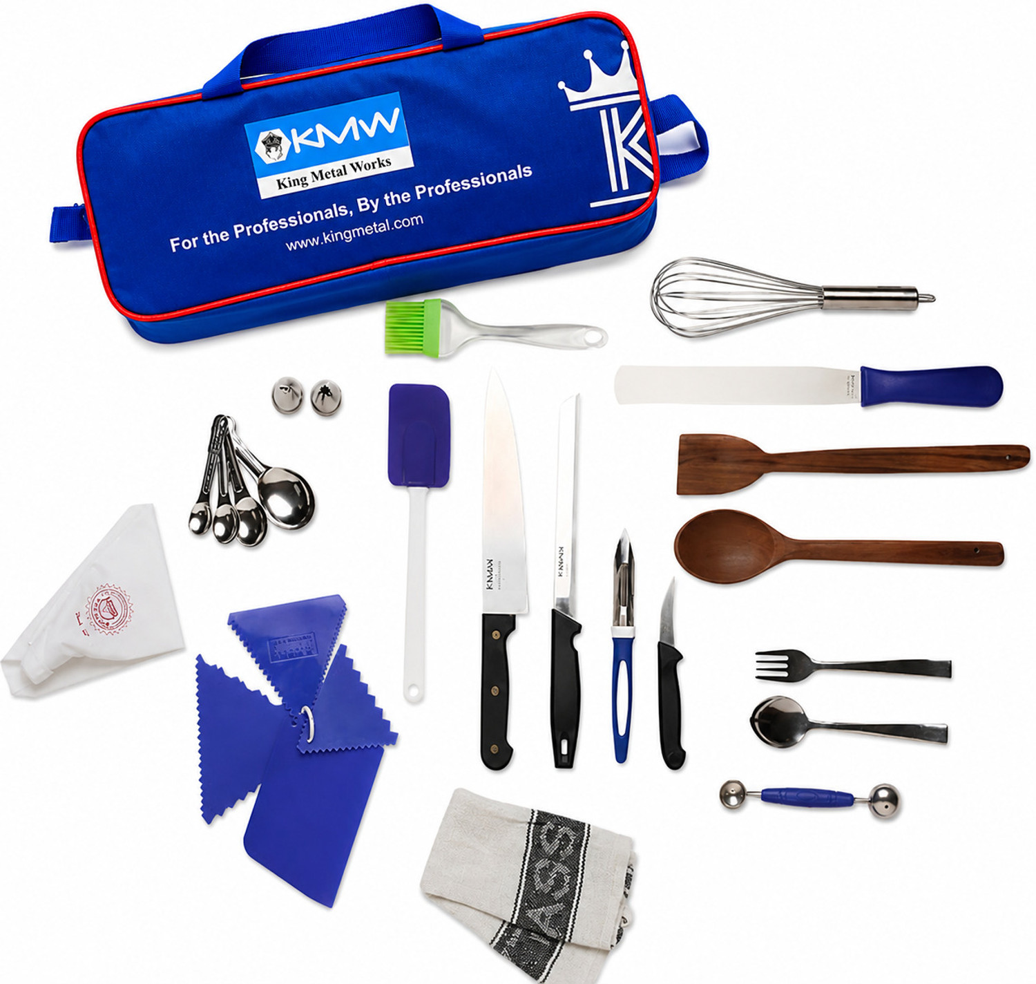 Image of KMW Chef Professional 20-Piece Tool Kit: Essential Culinary Instruments for Cooking Kitchen Tool Set