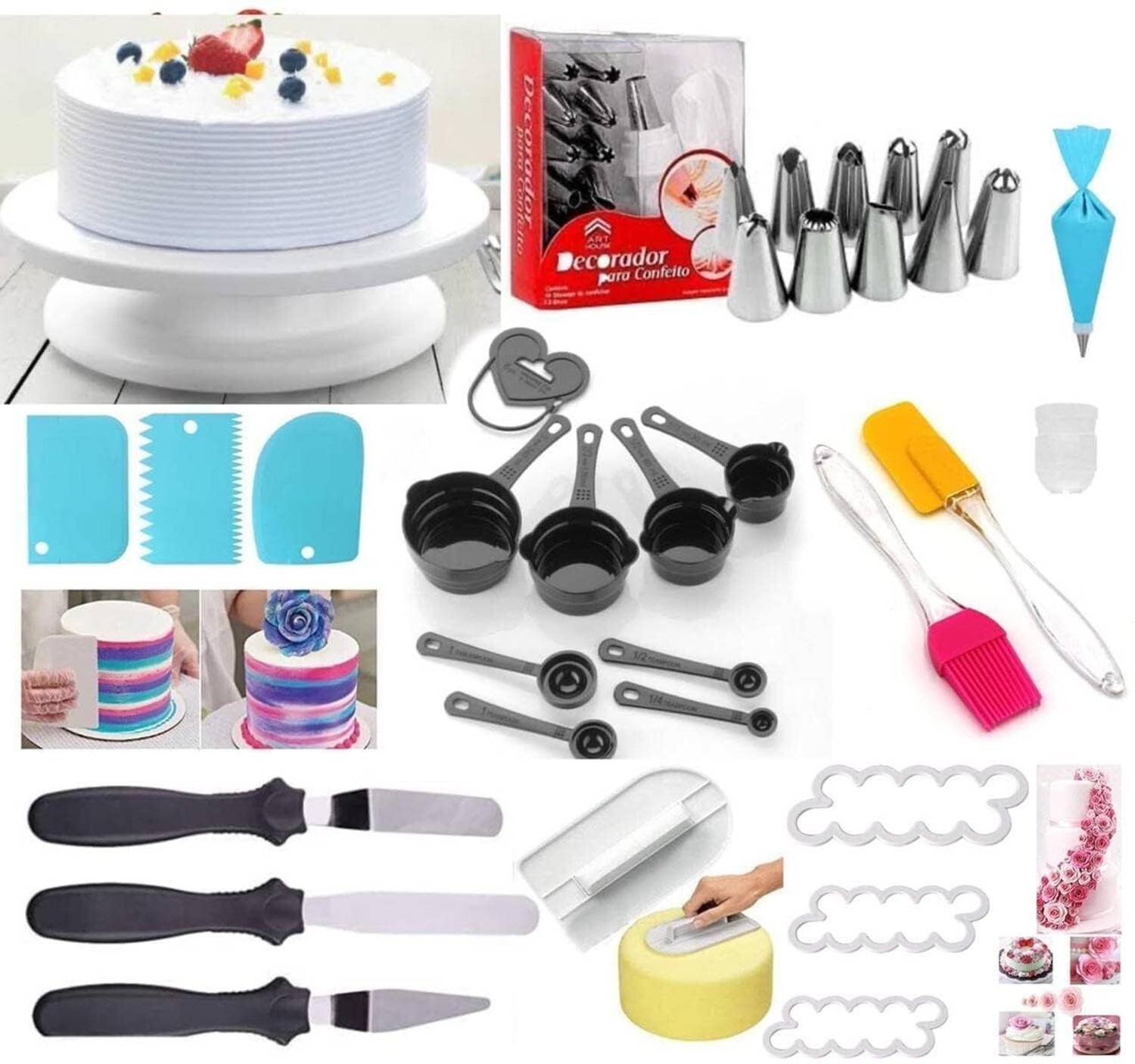 BlizzCart Cake Decorating Tools Set Combo (Multicolor) Kitchen Tool Set
