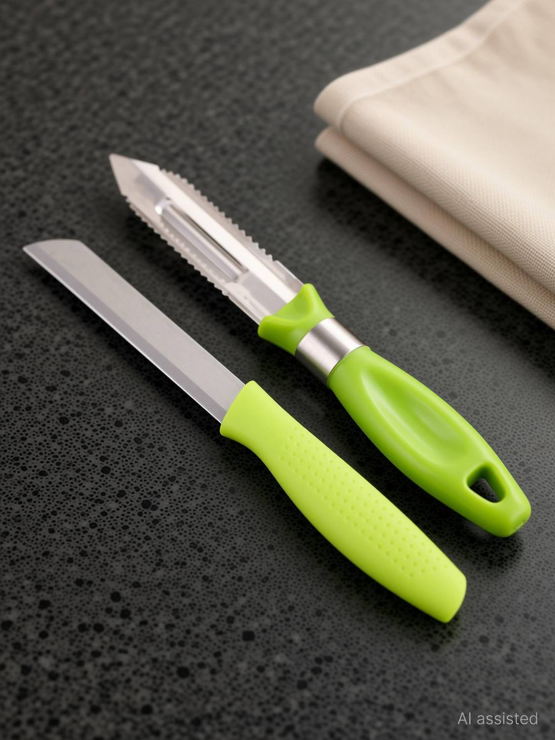 CHEFORRA Kitchen Knife 420 – Plain with PP Handle Peeler | Sharp Blade for Home Use Kitchen Tool Set