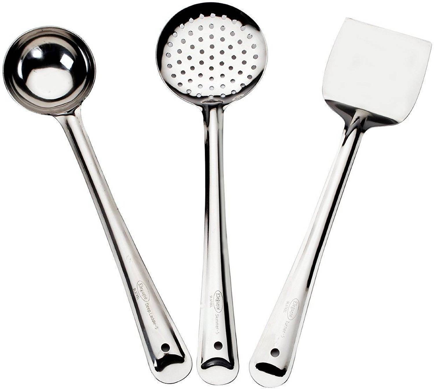 BARTANMART KITCHEN TOOL SET Stainless Steel Kitchen tool Set, 3 Piece, Silver Kitchen Tool Set Kitchen Tool Set