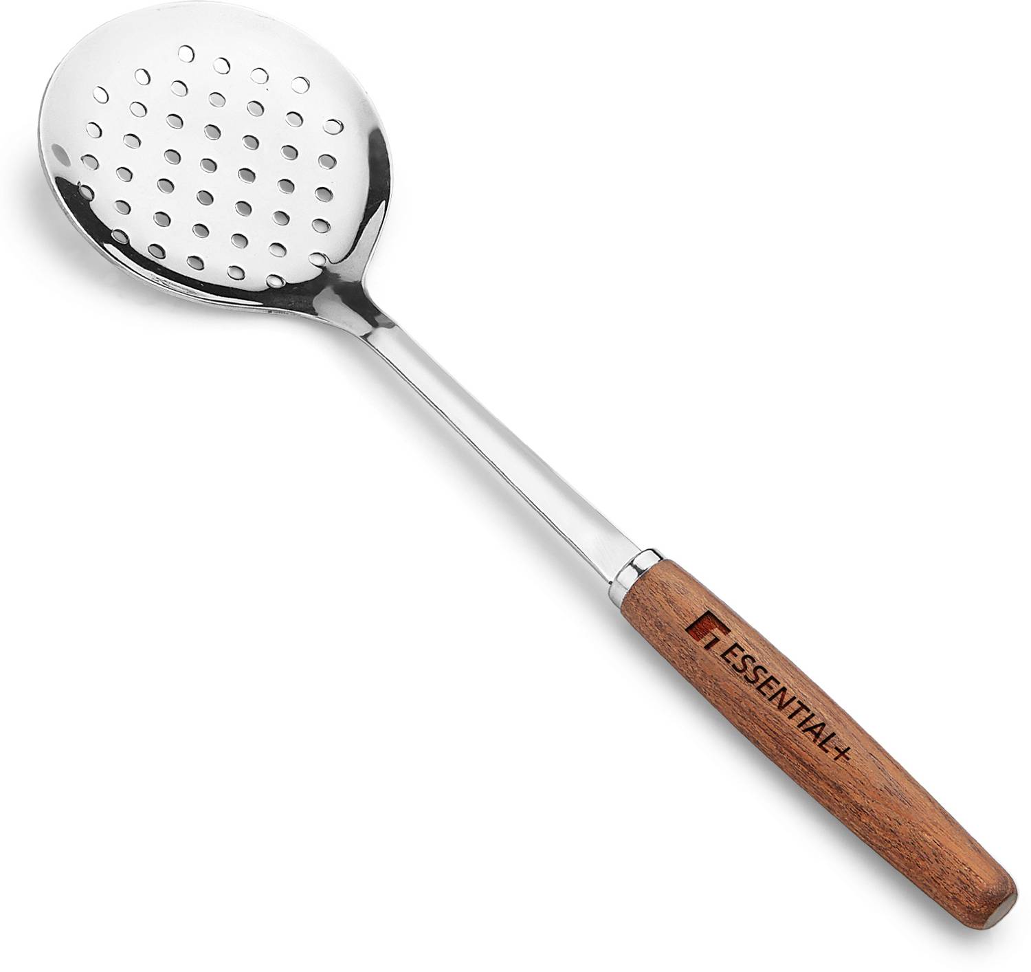 BERGNER Essential Plus Stainless Steel 34cm Skimmer with Wooden Handle, Kitchen Tool Set