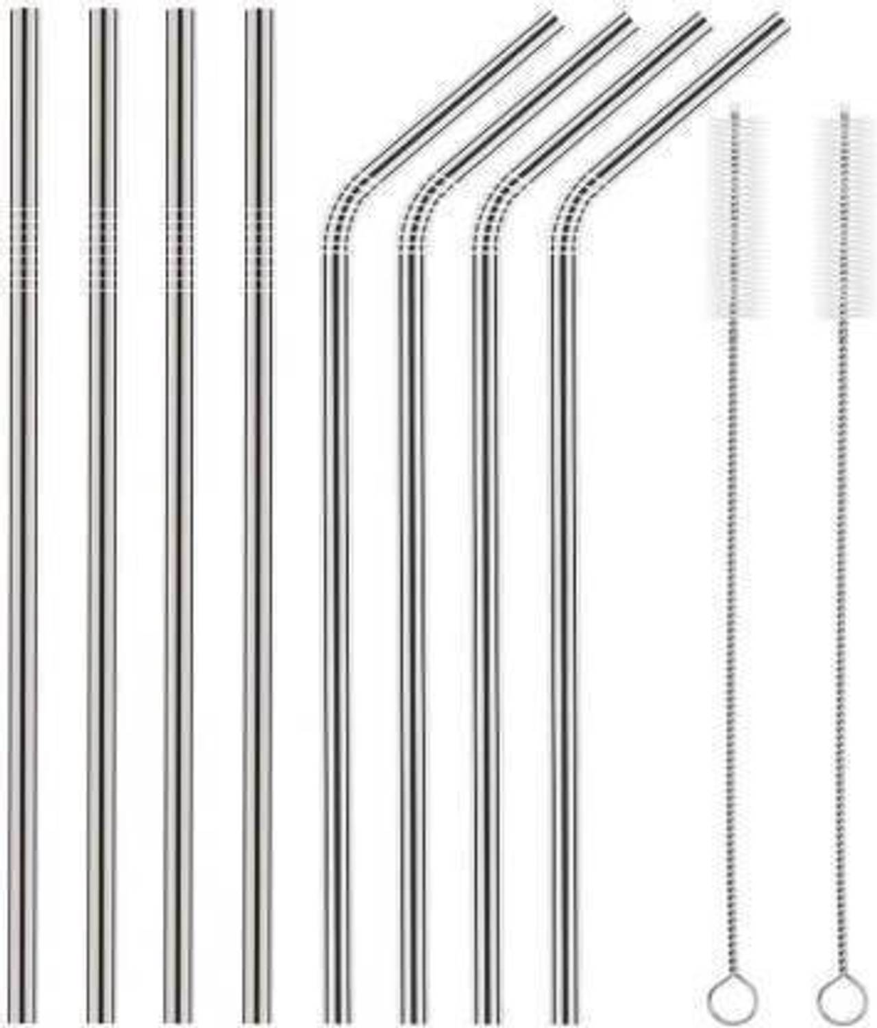 ASHGUJ Stainless Still Straight Drinking Straw - Reusable Kitchen Tool Set