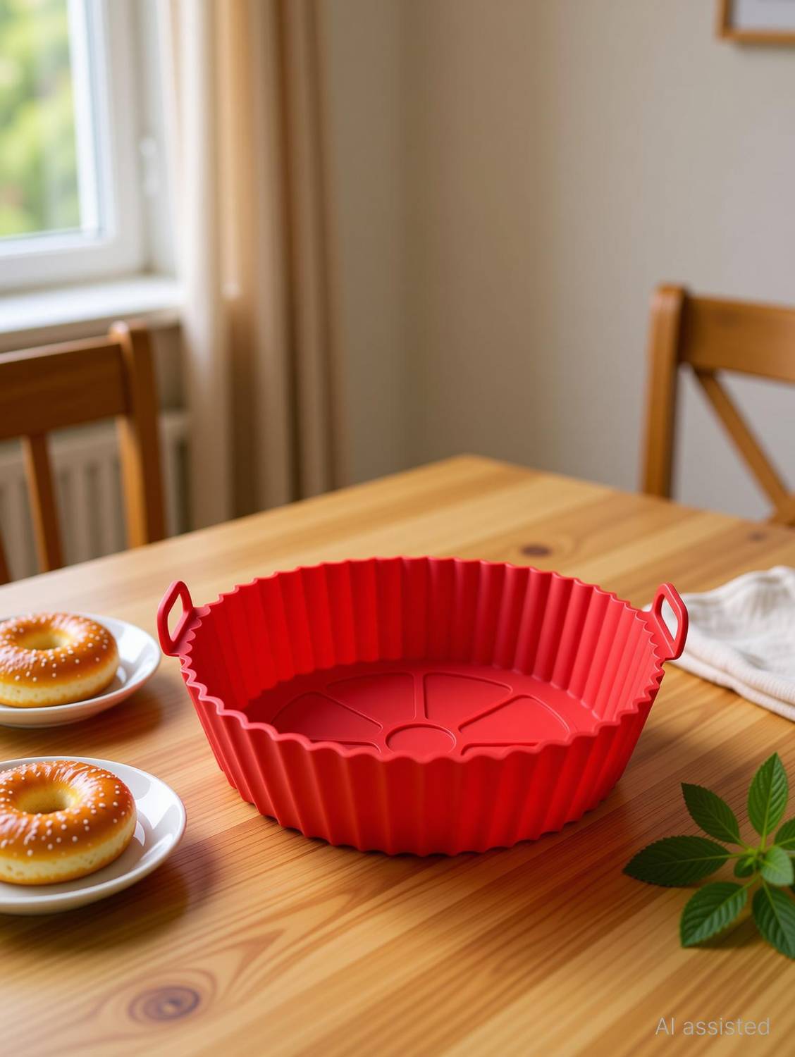 9Up Silicone Donut Tray Air Fryer Silicone Baking Tray and PotAir Fryer Oven Accessories