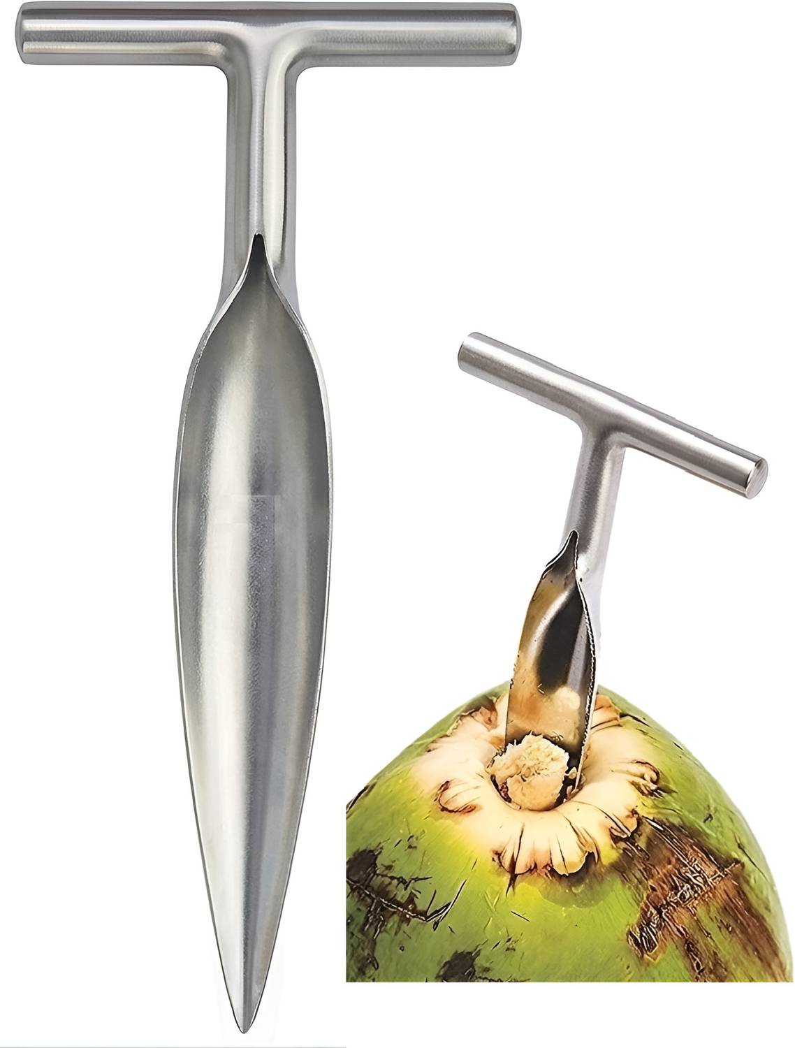 Craftbin Coconut Opener Tool, Green Coconut Nariyal Opener Kitchen Tool Set — Kitchen Tools & Gadgets