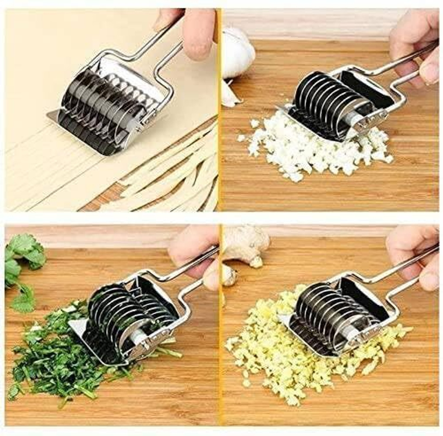 Image of vyoree NOODLE MAKER ROLLER Noodles Cutter Spoon - Cutting Tool Spaghetti and Pasta Maker