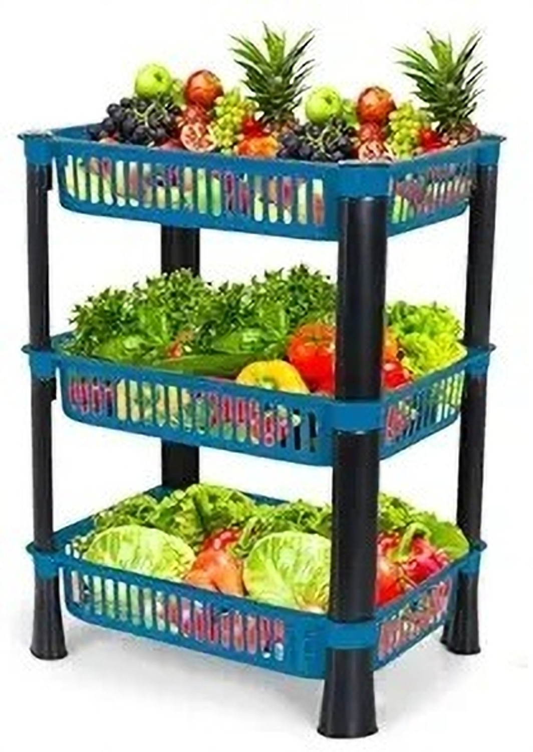 Image of RN Kart Fruits /Vegetables Kitchen Rack Plastic Vegetable Stand