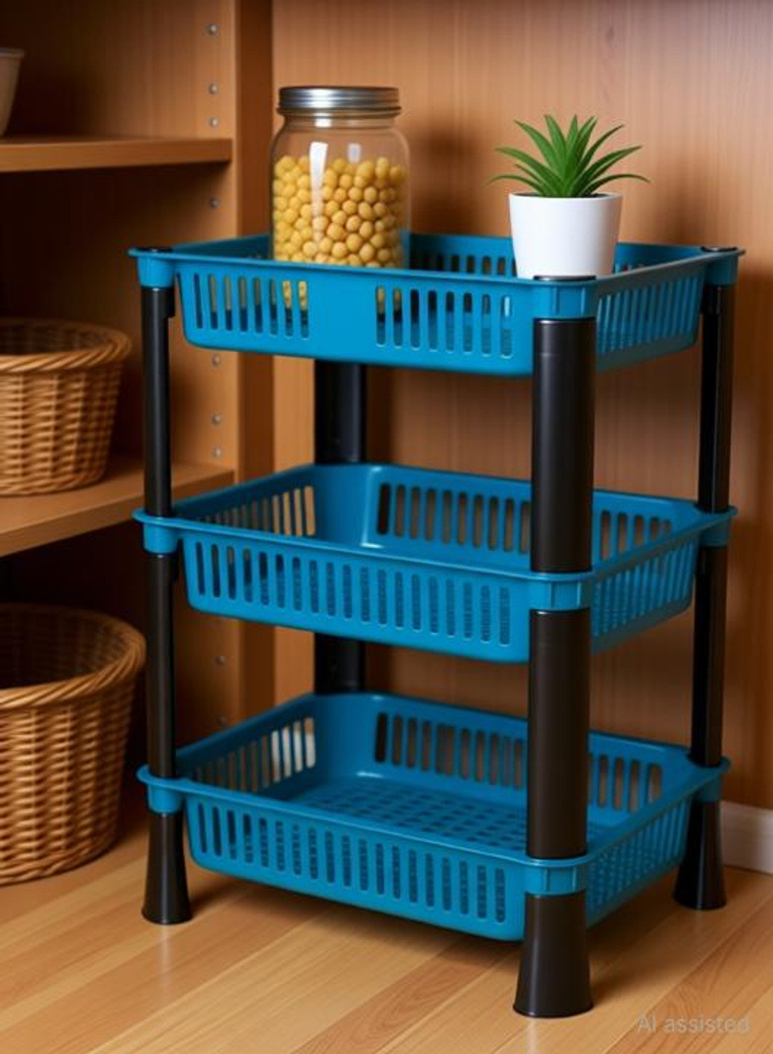Image of RN Kart Fruits /Vegetables Kitchen Rack Plastic Vegetable Stand