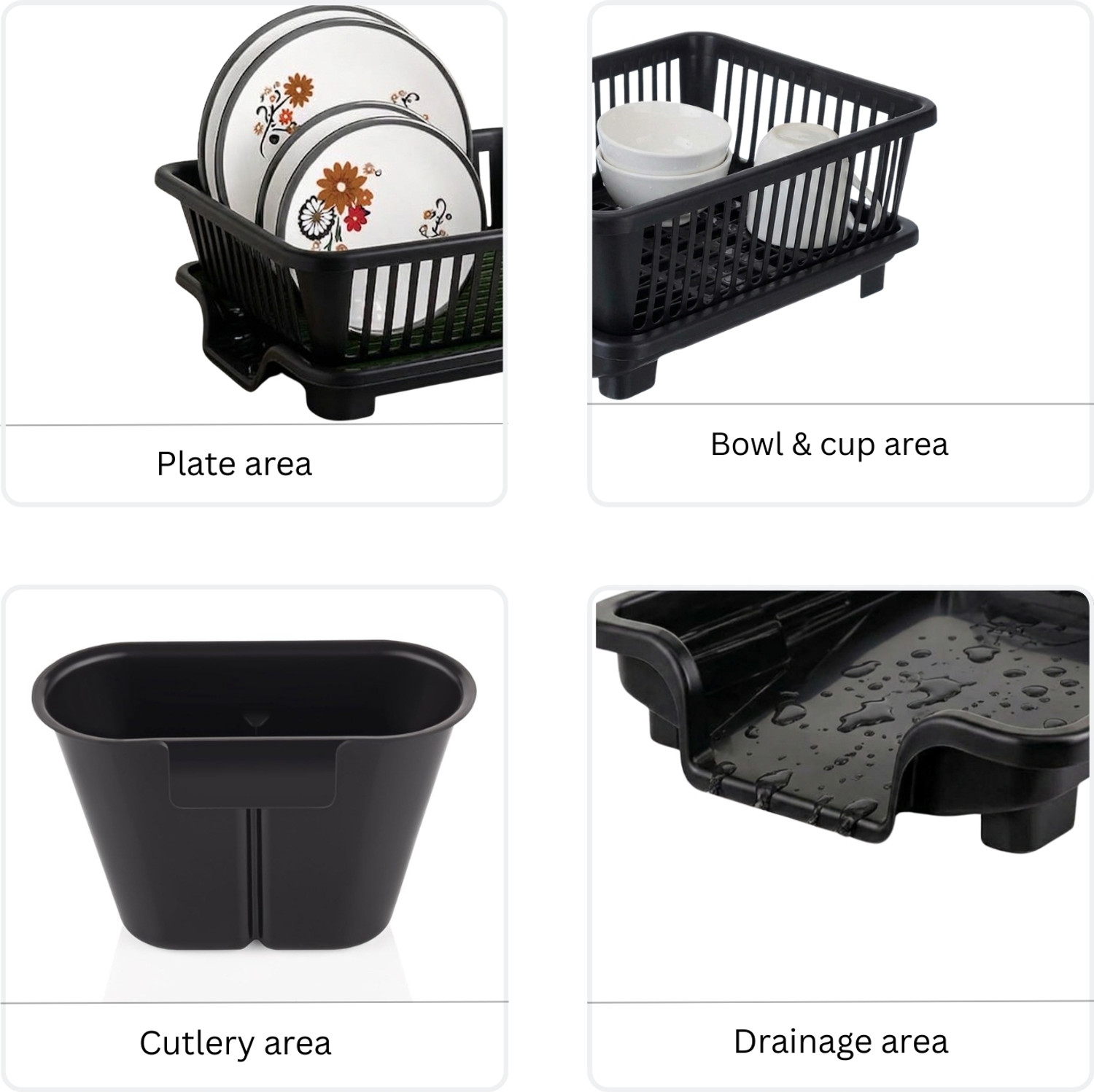 Image of Shopixo 3 in 1 Large Sink Set Dish Rack Drainer Drying Rac Plastic Kitchen Trolley (DIY(Do-It-Yourself))