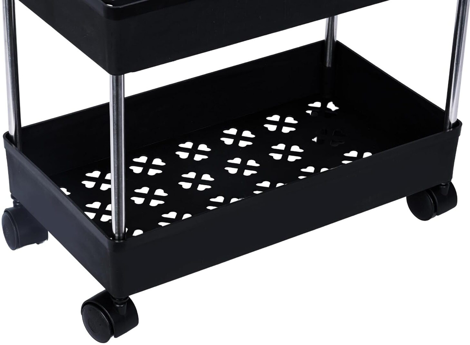 Image of SEQUENCE 4 Compartments Plastic Rolling Storage Organizer