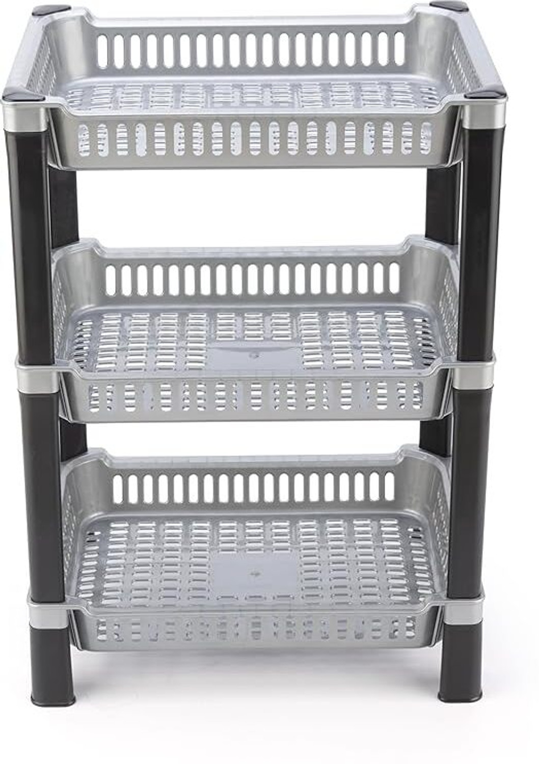 Image of Umax Multipurpose Storage Rack Organizer, Plastic Shelf Stand for Kitchen, Office Plastic Kitchen Trolley
