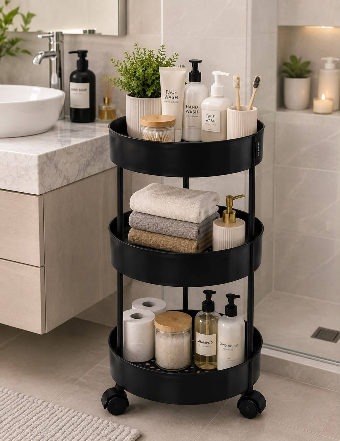 Image of PRIKAP ENTERPRISE Plastic Kitchen Trolley