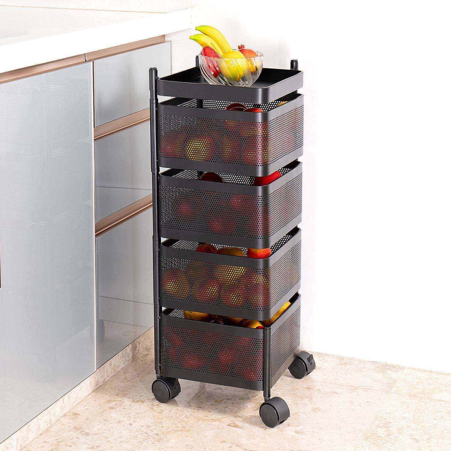 VR 5 Layer Kitchen Trolley Storage Rack - Image 4