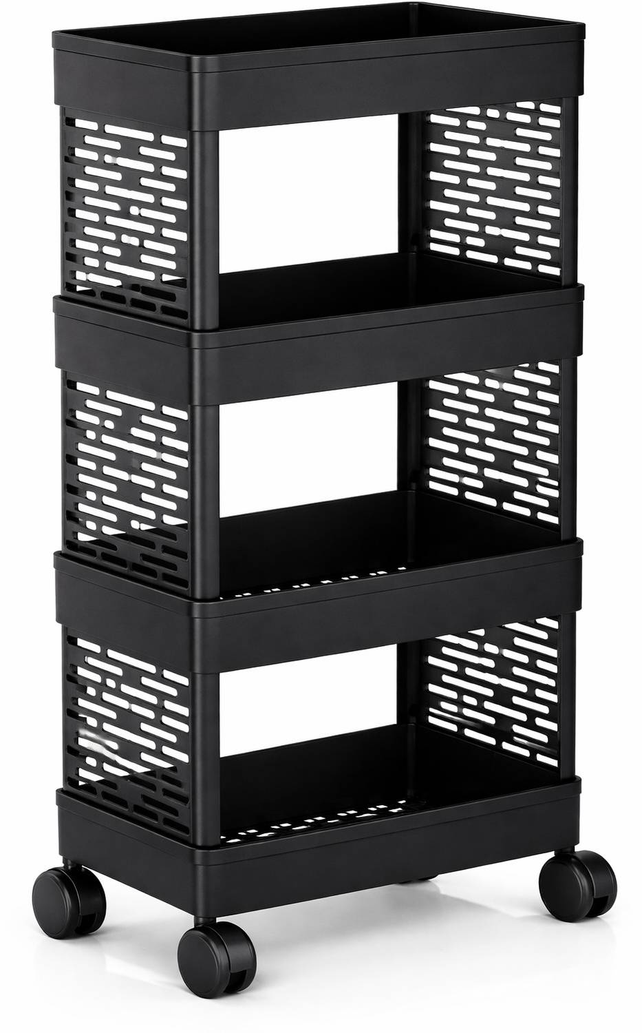 MAXTID 4 Compartments Plastic PP (Black)