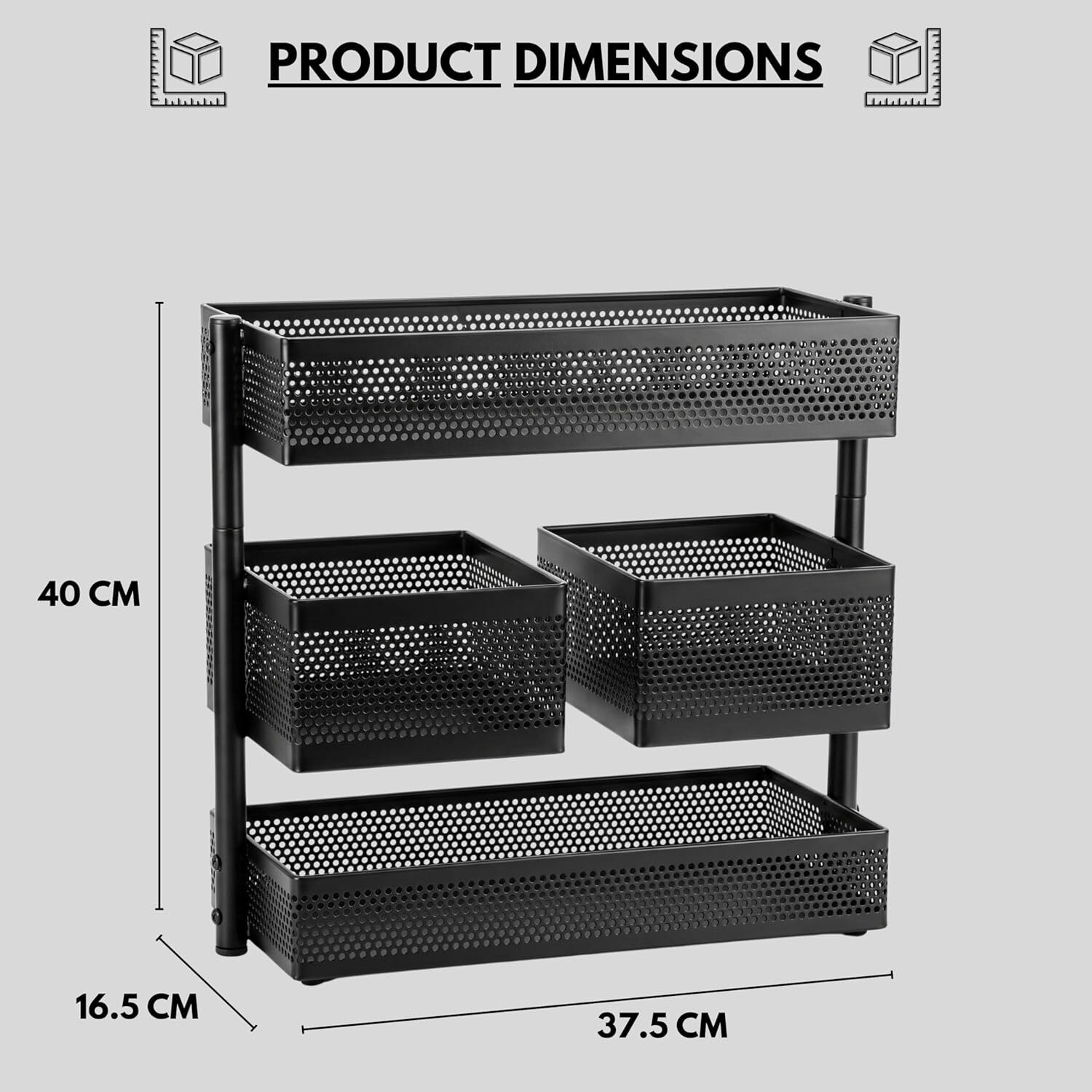 Image of Zeekty Stainless Steel Kitchen Trolley