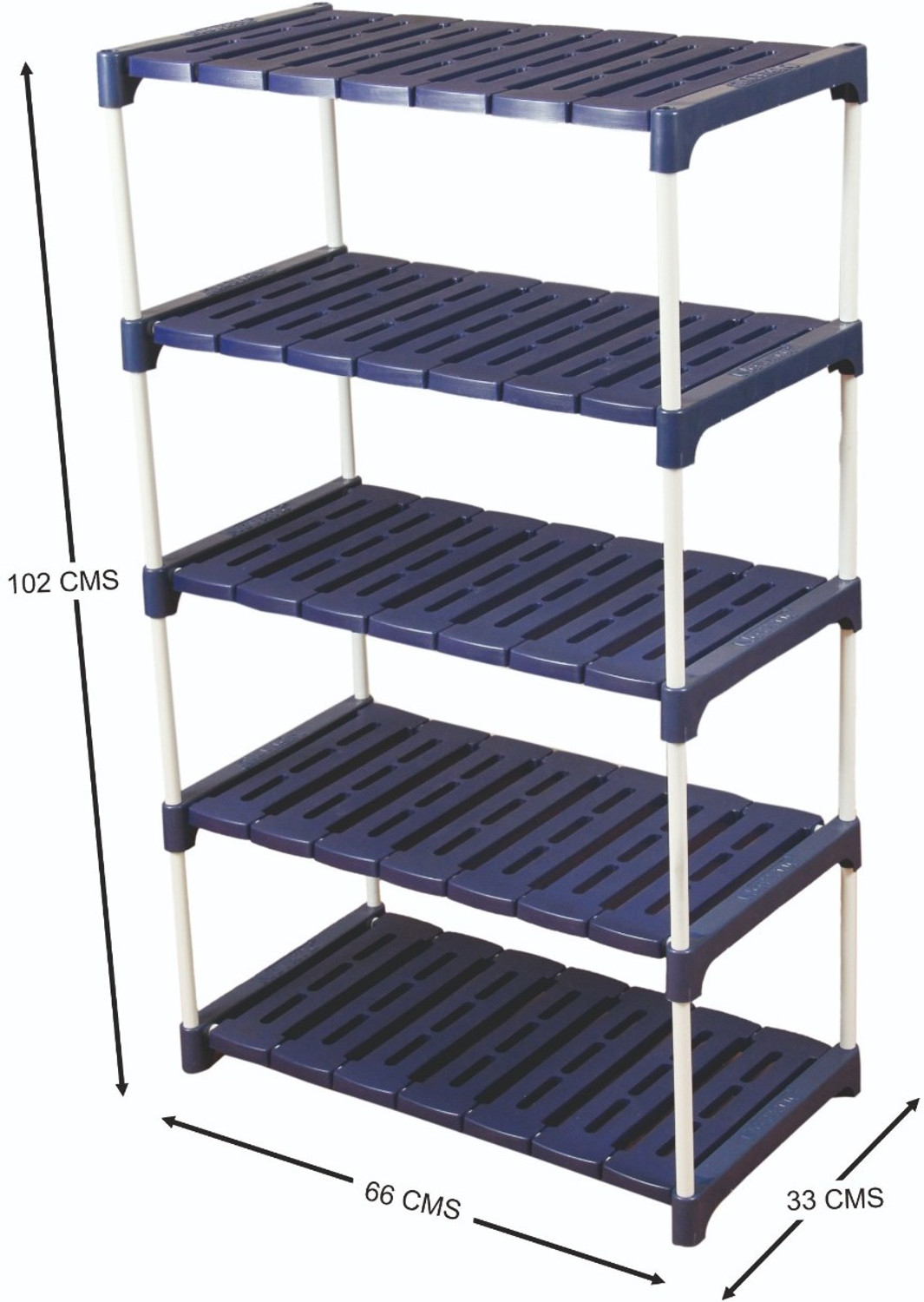 Image of Novatic 5-Tier With Wheel Multi- Kitchen Storage Rack, Book Stand, Floating Wall Shelves Iron Wall Shelf