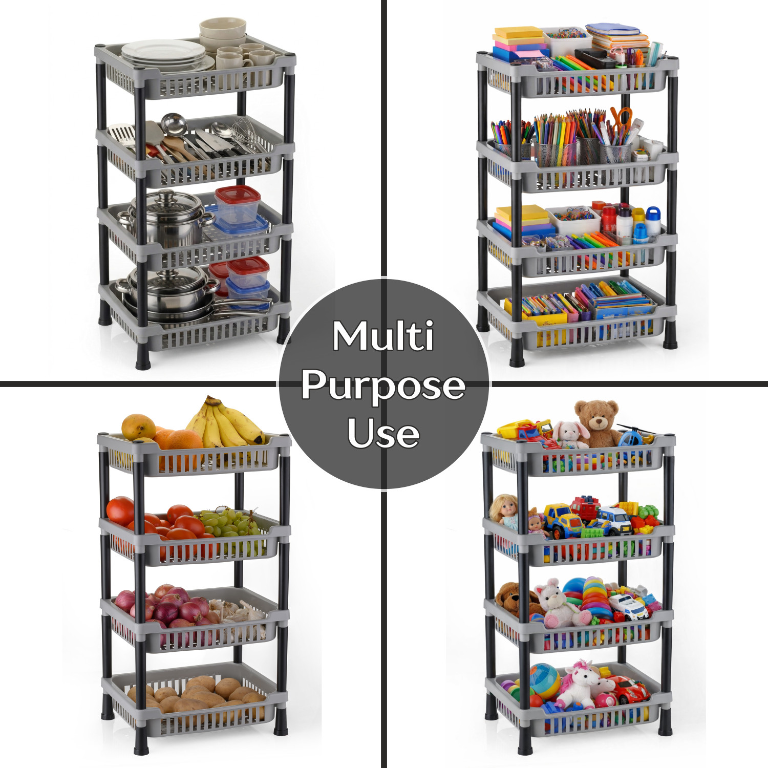 Image of Womens First Choice 4 Compartments Plastic Multi-Purpose Use
