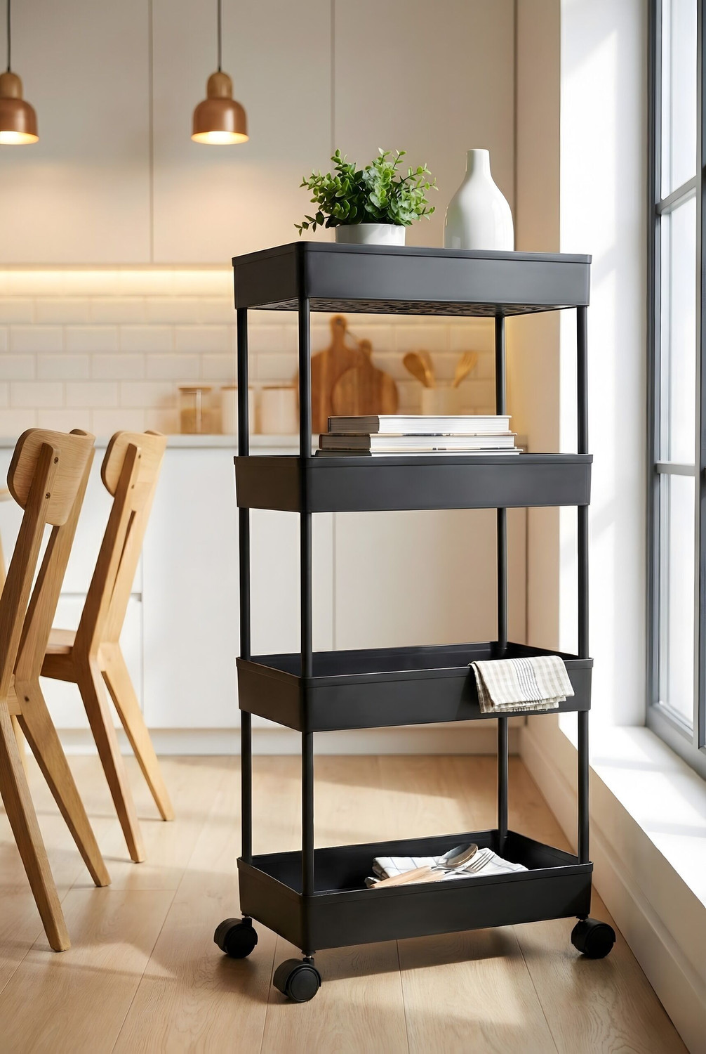 Image of TOOBIL PF-001 Plastic Kitchen Trolley