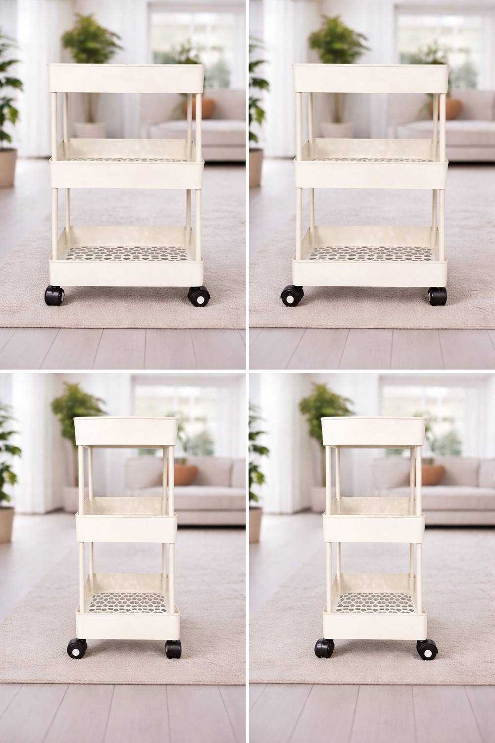 MGKENTERPRISE 5 Layer Storage Rack with Wheels Plastic Kitchen Tr... more
