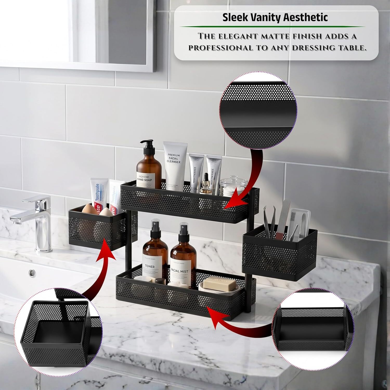 Image of Zeekty Stainless Steel Kitchen Trolley