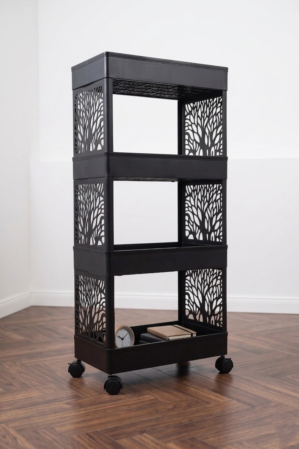 Image of GROTHEORY 4-Shelf Eco-Friendly Durable Plastic Trolley Stand Plastic Kitchen Trolley