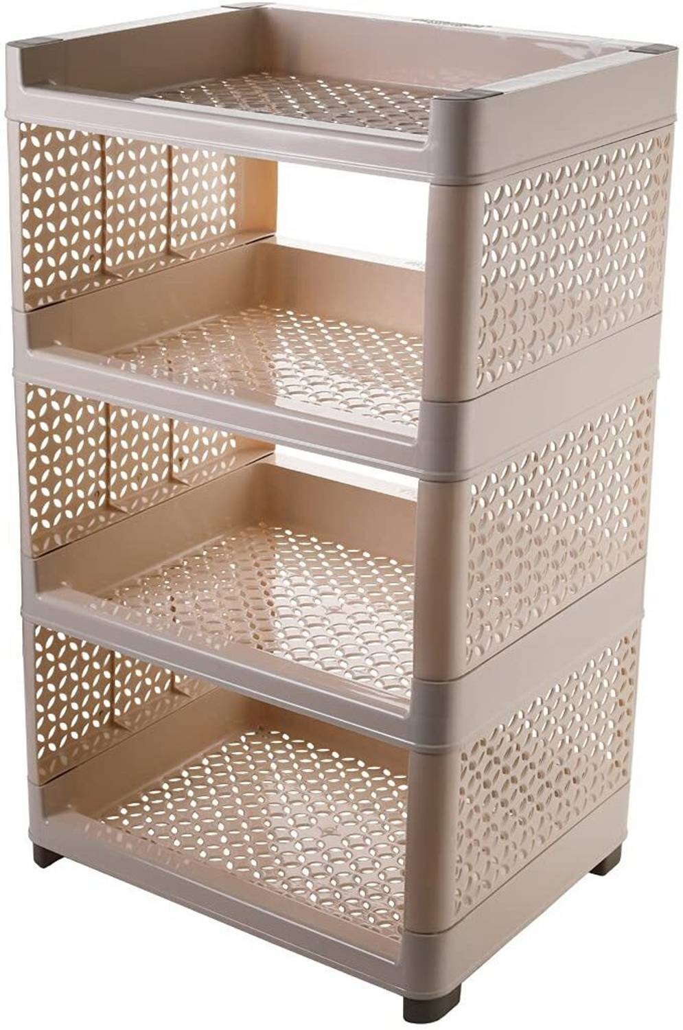 ACTIONWARE Multipurpose Fruits Vegetable Storage Racks Stand Plastic Kitchen Trolley