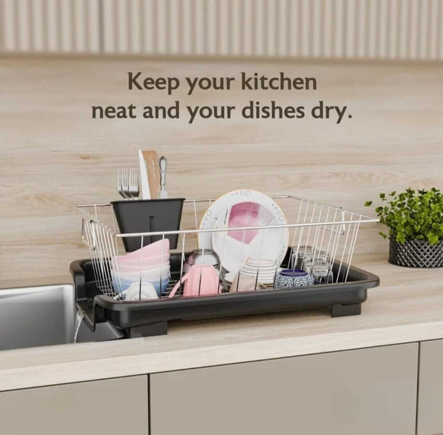 Image of ICONPLUS KHATLI SS Stainless Steel Kitchen Trolley