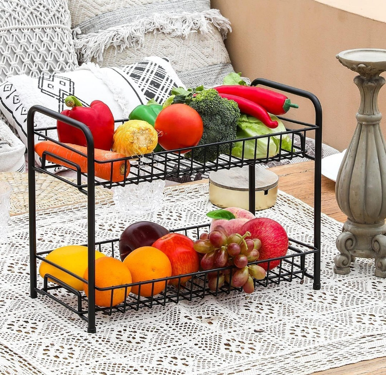 Image of Sorath Plastic, Steel Kitchen Trolley