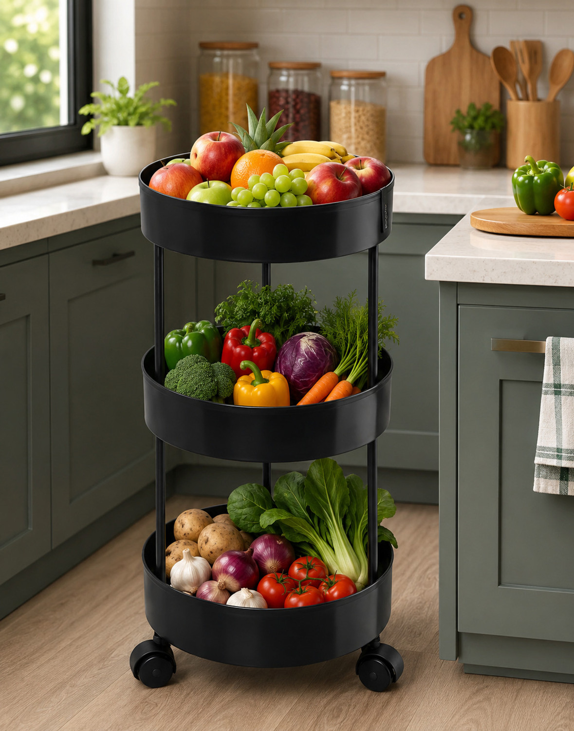Image of PRIKAP ENTERPRISE Plastic Kitchen Trolley