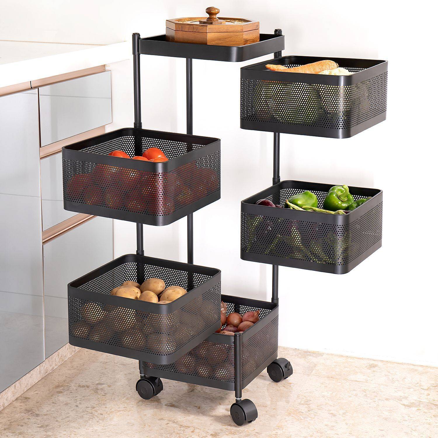 VR 5 Layer Kitchen Trolley Storage Rack - Image 2