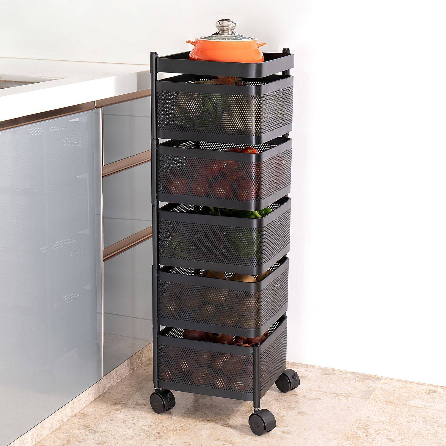 VR 5 Layer Kitchen Trolley Storage Rack - Image 5