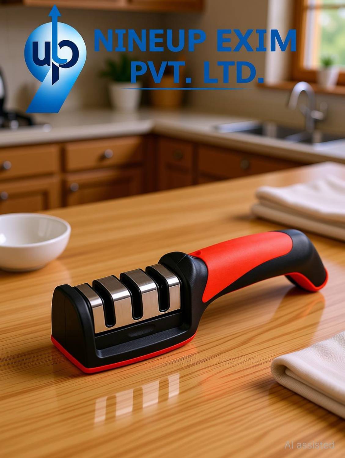 9Up Kitchen Knife's 3 Stage Sharpener Steel Blade Knife Sharpner Knife Sharpening Steel