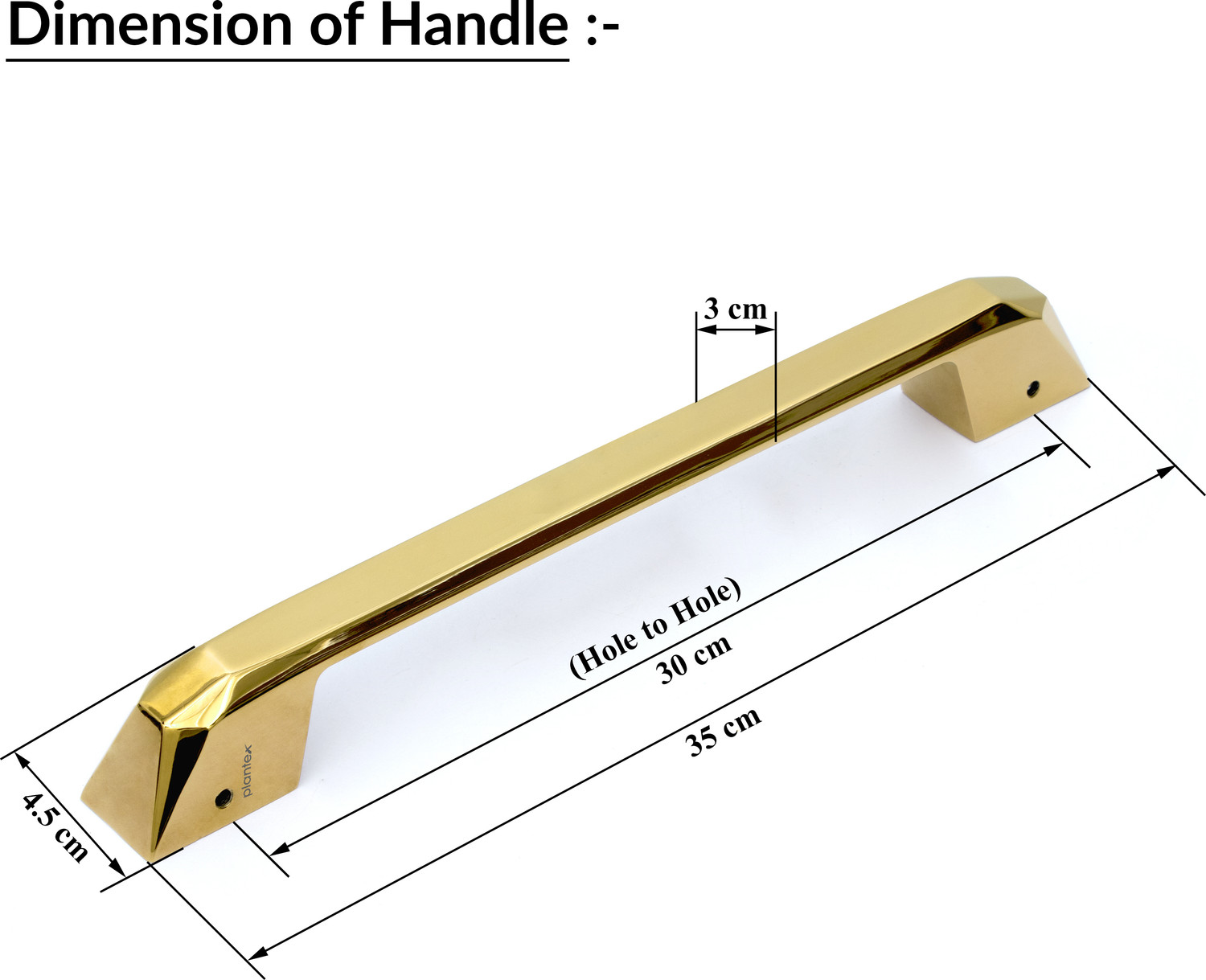 Image of Plantex Main Door Handle /Door Handle /14 Inch Pull-Push Handle for Home /Office /Hotel Zinc Door Handle