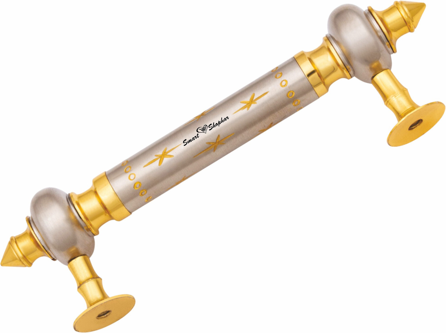 Image of Smart Shophar Amor 10 Inches Brass Pipe Style Handle | Decorative Door Handle Entrance Gates Brass Door Handle